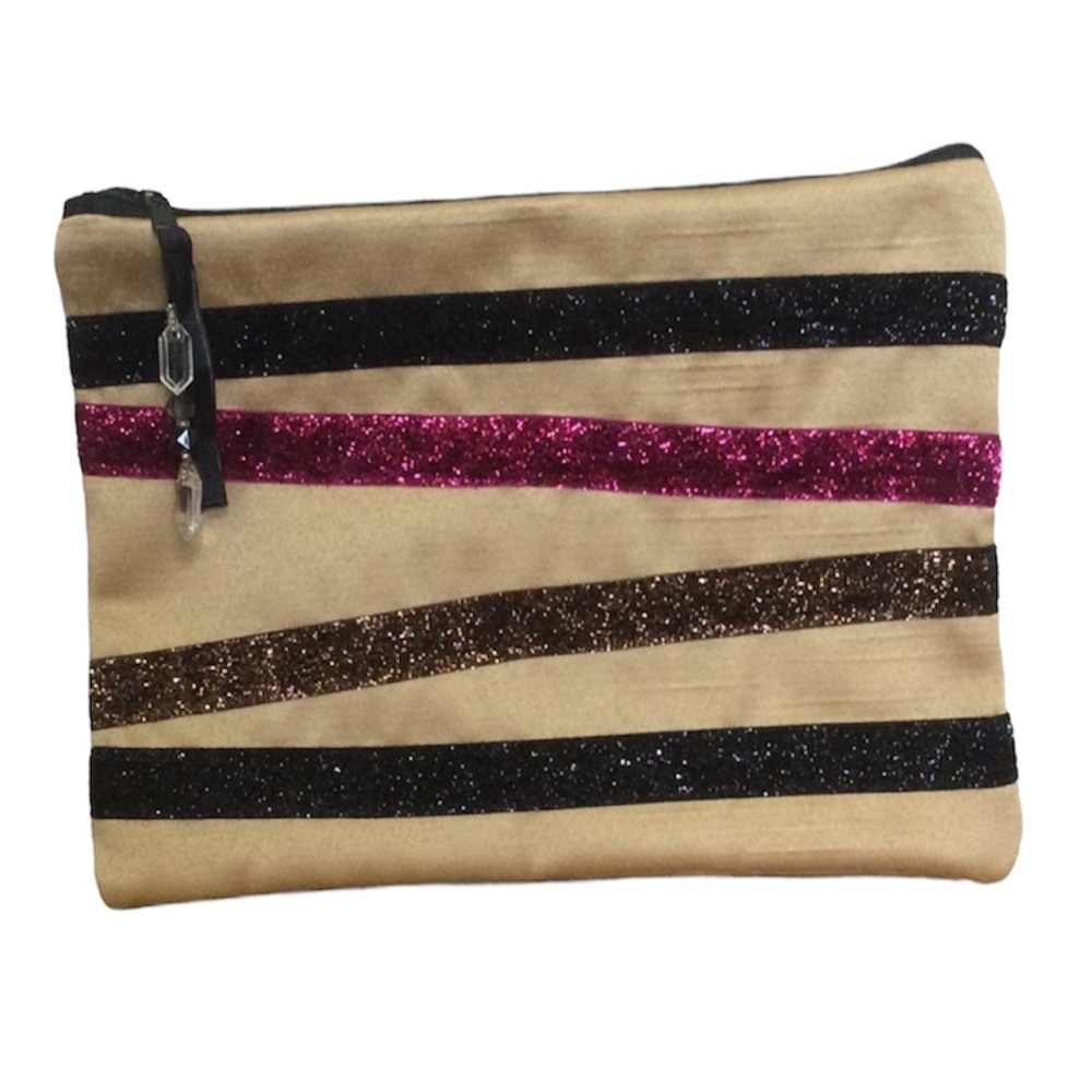 Cosmetic Makeup Bag Women Zipper Closure Lined Inside Pocket New - Picture 1 of 5